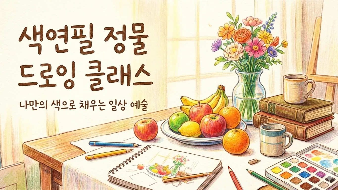 색연필만 있으면 되는 기초 정물 드로잉!