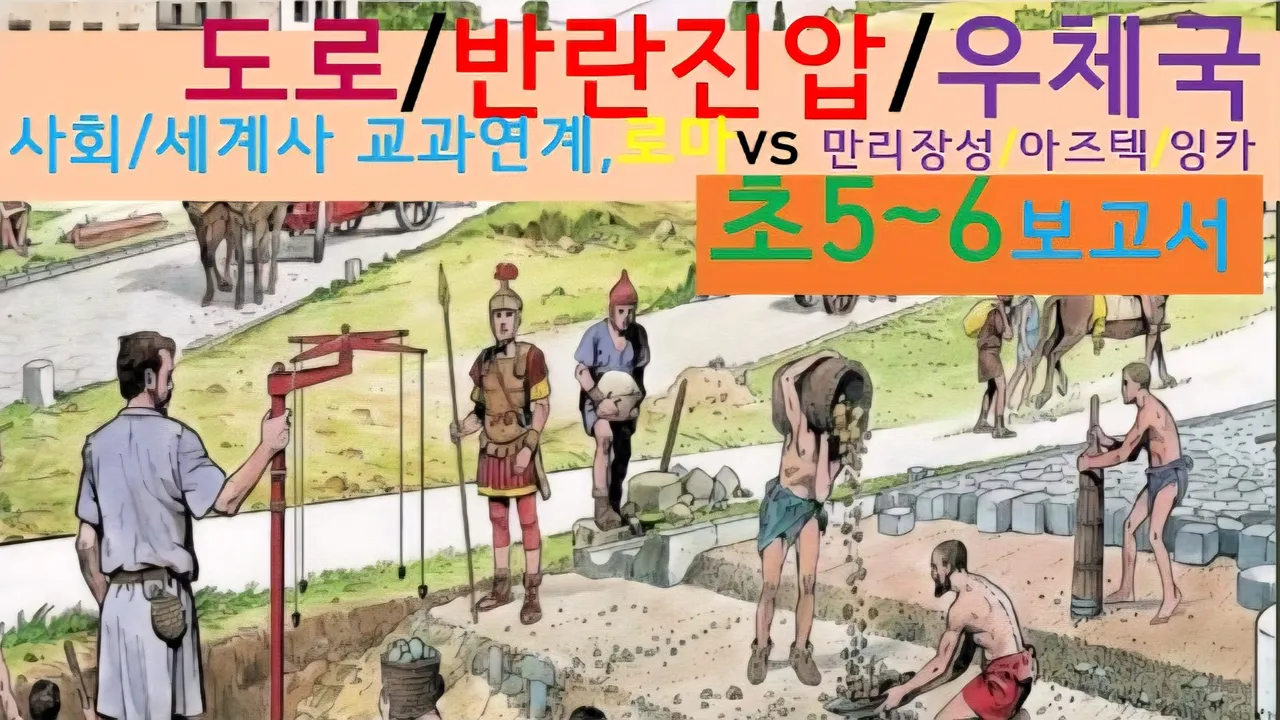 [로마 도로]대치동20년 경력쌤과vs만리장성,아즈텍,잉카Road System랜선여행 융복합!보고서(초5~6)