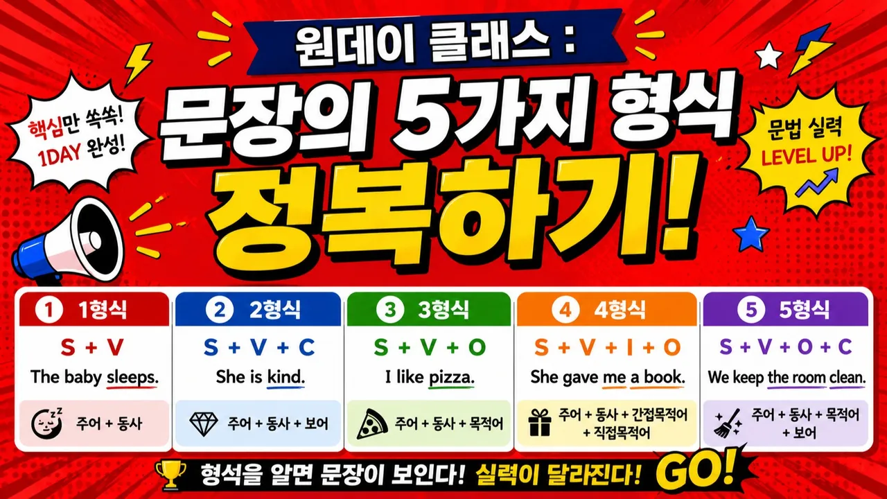 [원데이특강]  "문장의 5가지 형식" 완전정복 하기