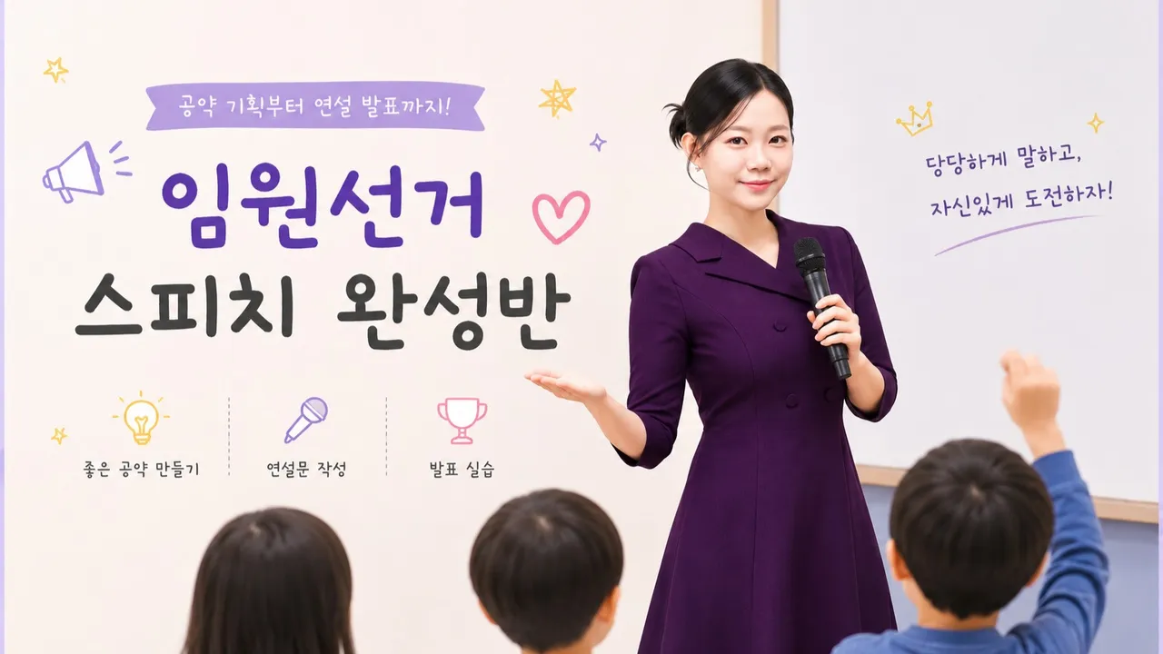 당당한 후보의 첫 걸음 : 초등 임원 선거 스피치 완성반 (소수정예)