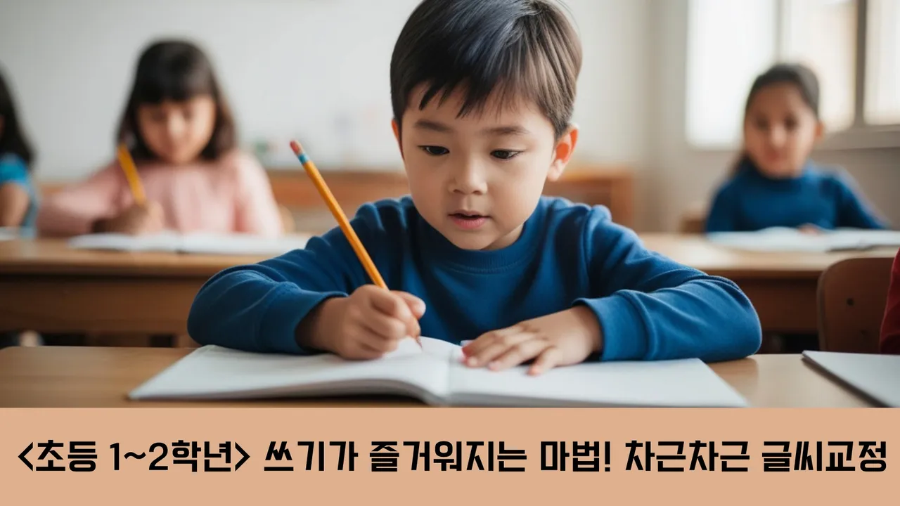 쓰기가 즐거워지는 마법! 1-2학년 맞춤형 차근차근 글씨 교정