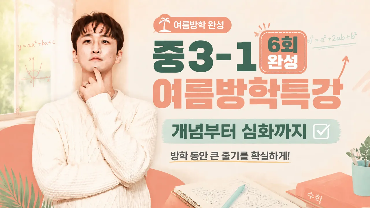 [여름방학 특강] 중3-1 수학 개념 6회 완성