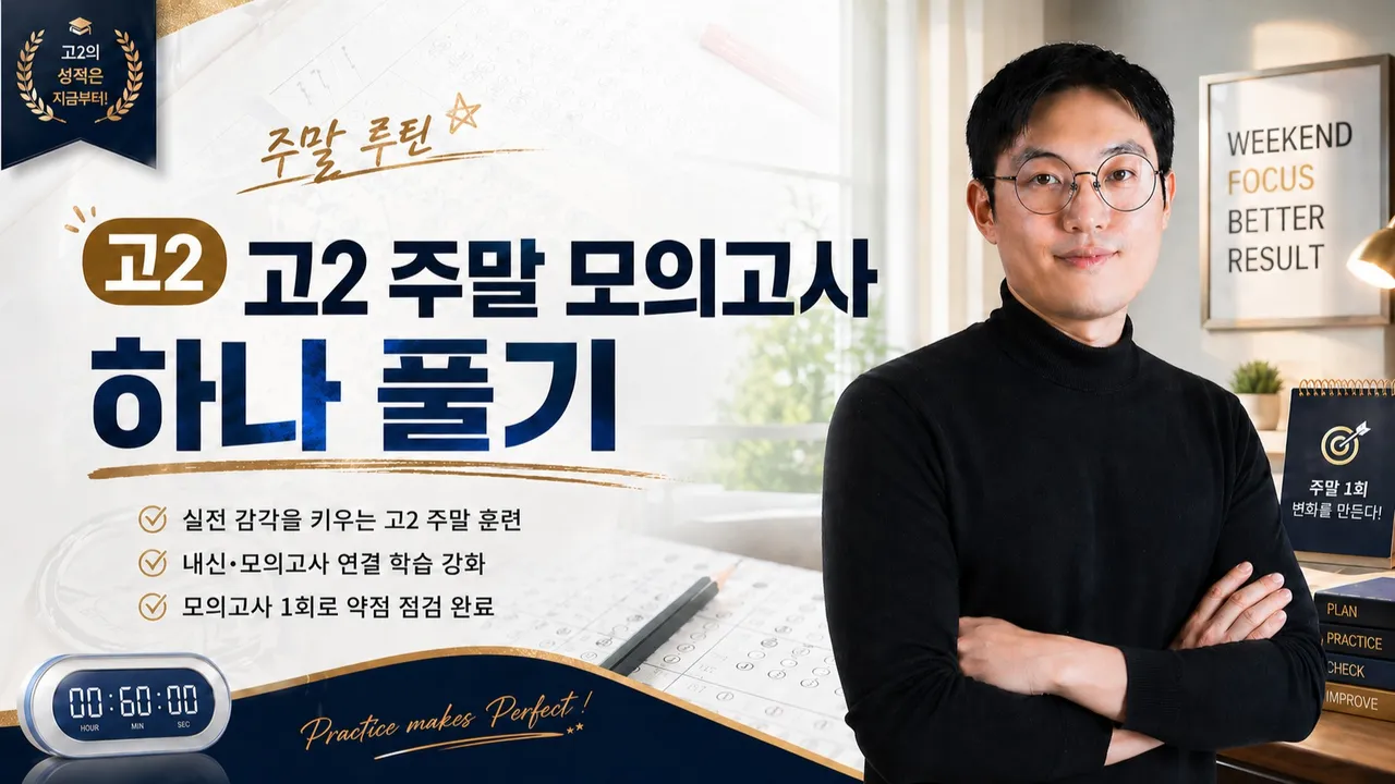 [현서]<고2> 주말 3시간 영어집중! 모의고사 하나 풀기!