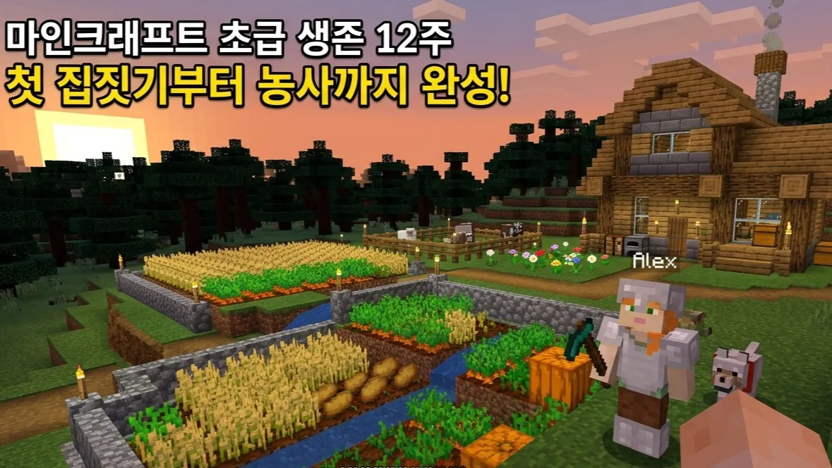 [New] [기간한정할인] 마인크래프트 초보 탈출 12주 첫 생존부터 집짓기·농사까지