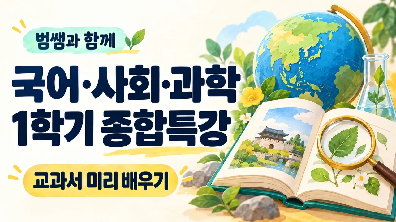 [예비 초3] 범쌤과 미리 배우는 국어·사회·과학 1학기 교과서 all-in-one(1차: 1~5회)