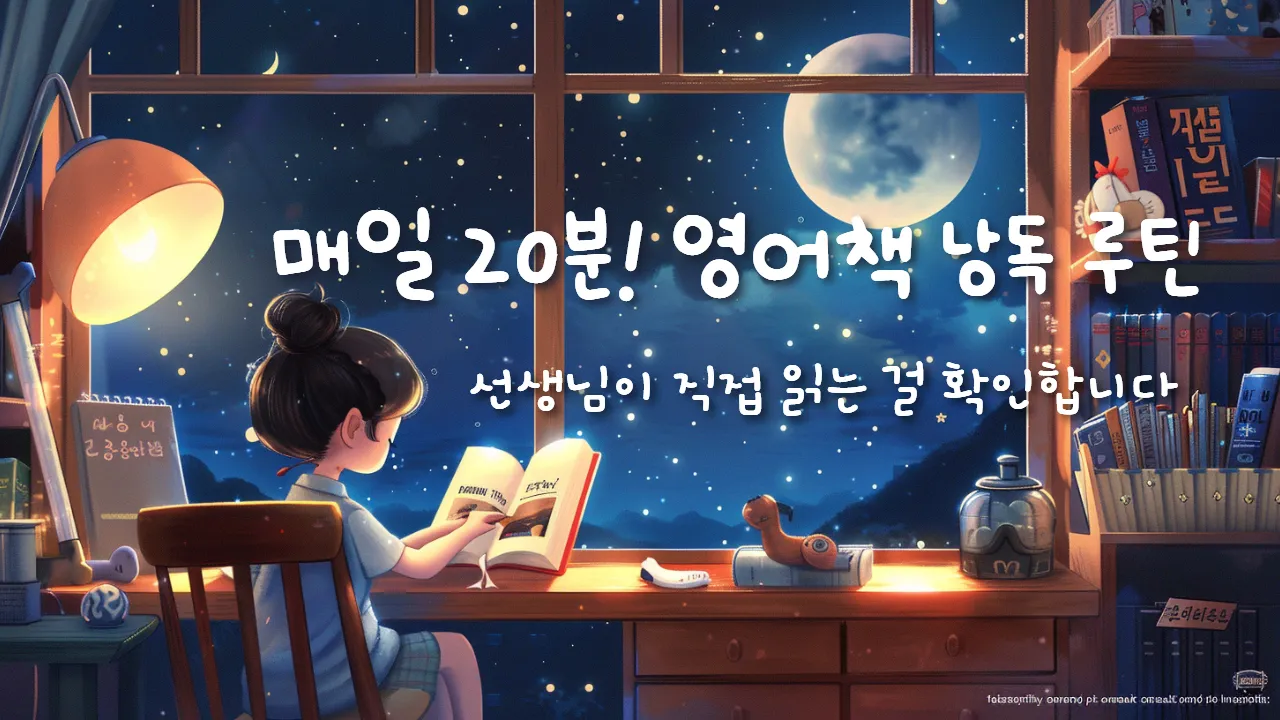 [매일 20분 영어책 루틴] 선생님이 직접 낭독 확인해주는 원서 읽기 습관반