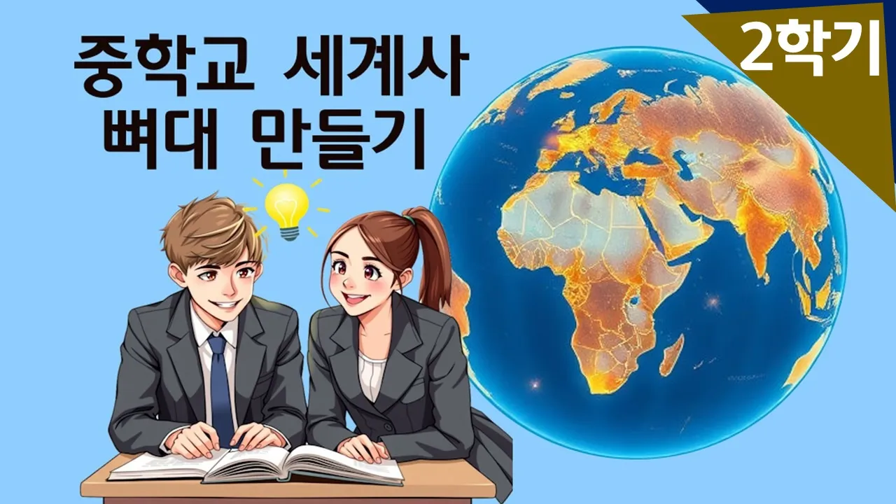 중학교 세계사 2학기 : 지도 위에 입체적으로 살아나는 세계사!