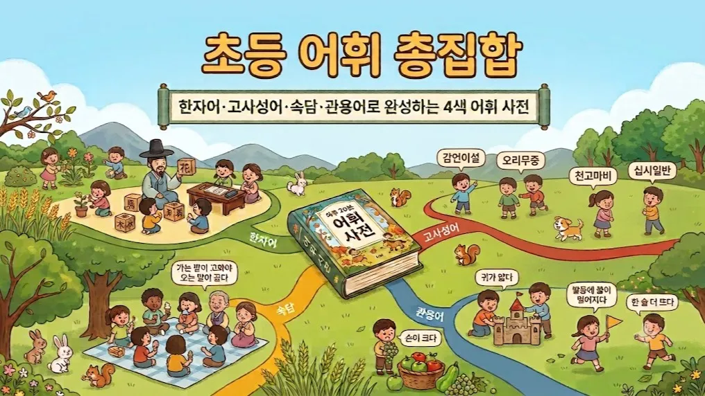 하루 20분, 초등 어휘 총집합! - 한자어, 고사성어, 속담, 관용어로 완성하는 초등 어휘 사전