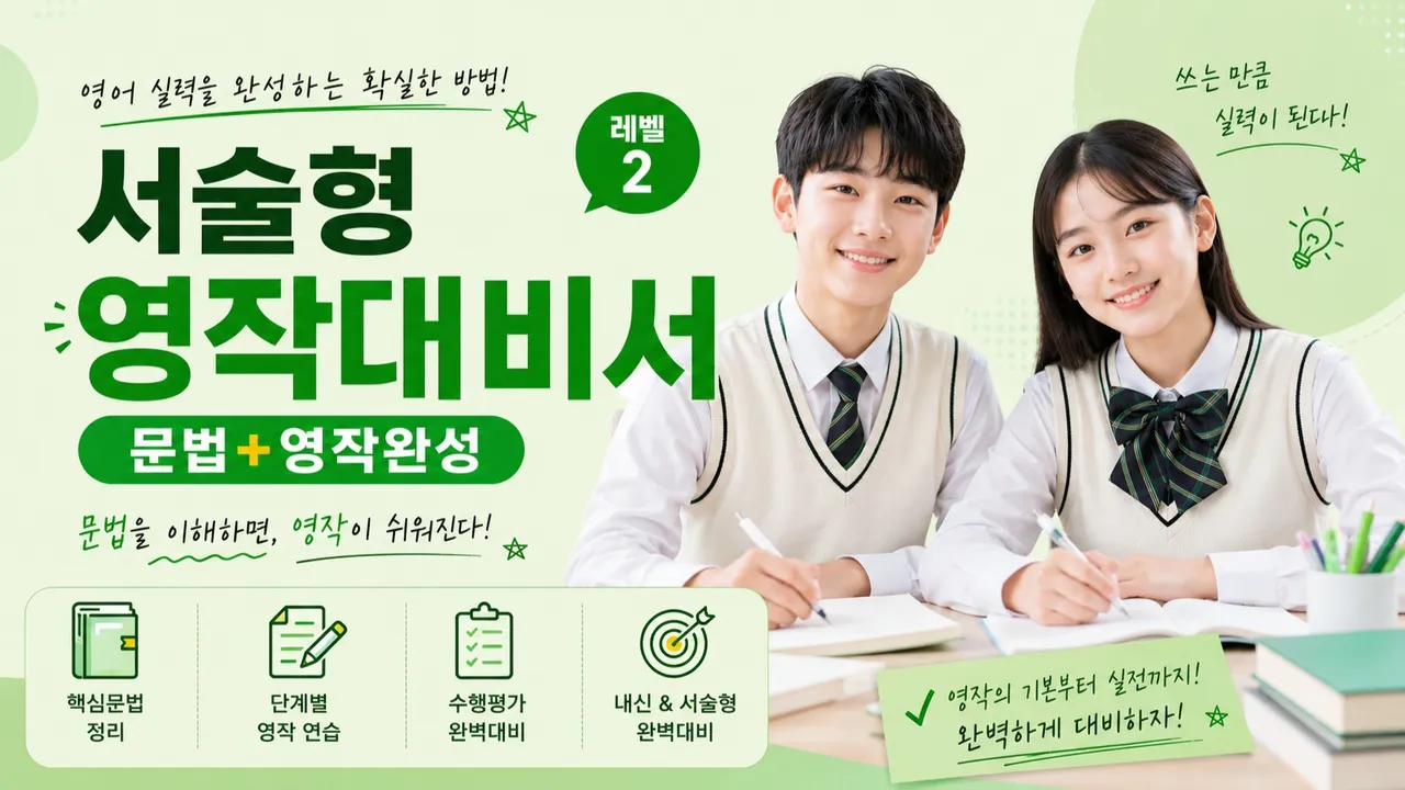 [초중등 영작 대비서] 서술형 되는 문장 라이팅 수업 [레벨 2 ]