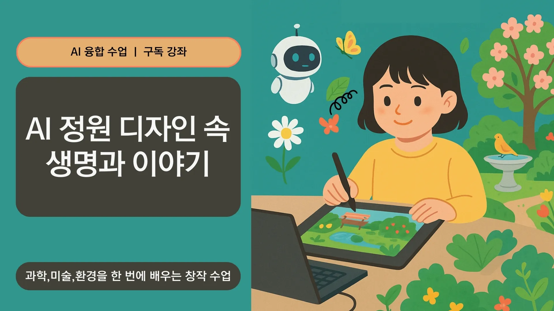 AI 정원 디자인: 과학·미술·환경을 한 번에 배우는 조경디자인 진로 체험