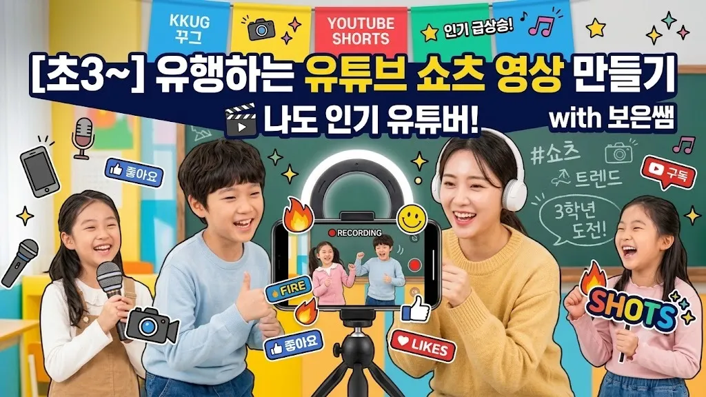 [초3~] 유행하는 쇼츠 따라 만들며 배우는 영상편집 첫걸음!