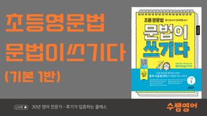 수쌤의 영문법, 쓸 수 있어야 진짜 문법! 문법이 쓰기다 초등영문법 1권