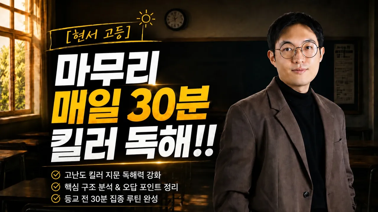 [현서 고등 ] 매일 30분 킬러 독해!!