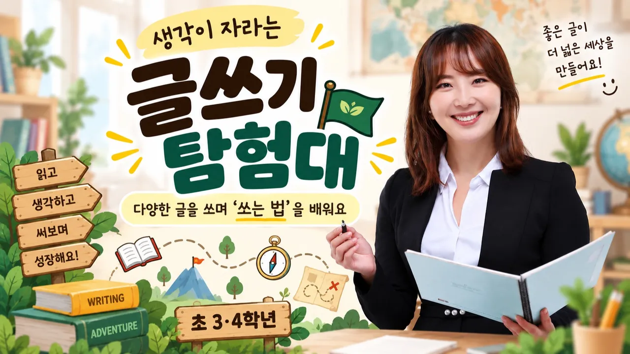 [초3, 4] 초등 글쓰기 탐험대! 글 쓰는 법을 배우며 직접 써요