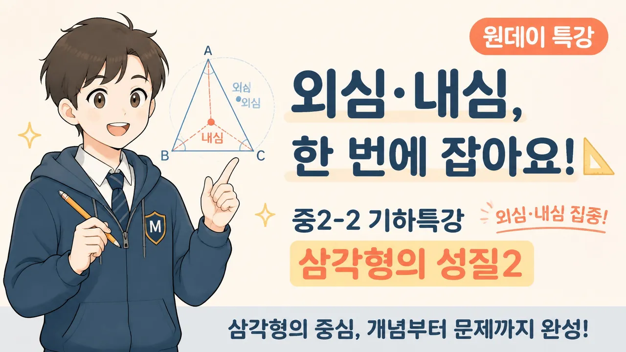 중학교 2-2학기 기하특강 삼각형의 성질2 원데이 특강!!