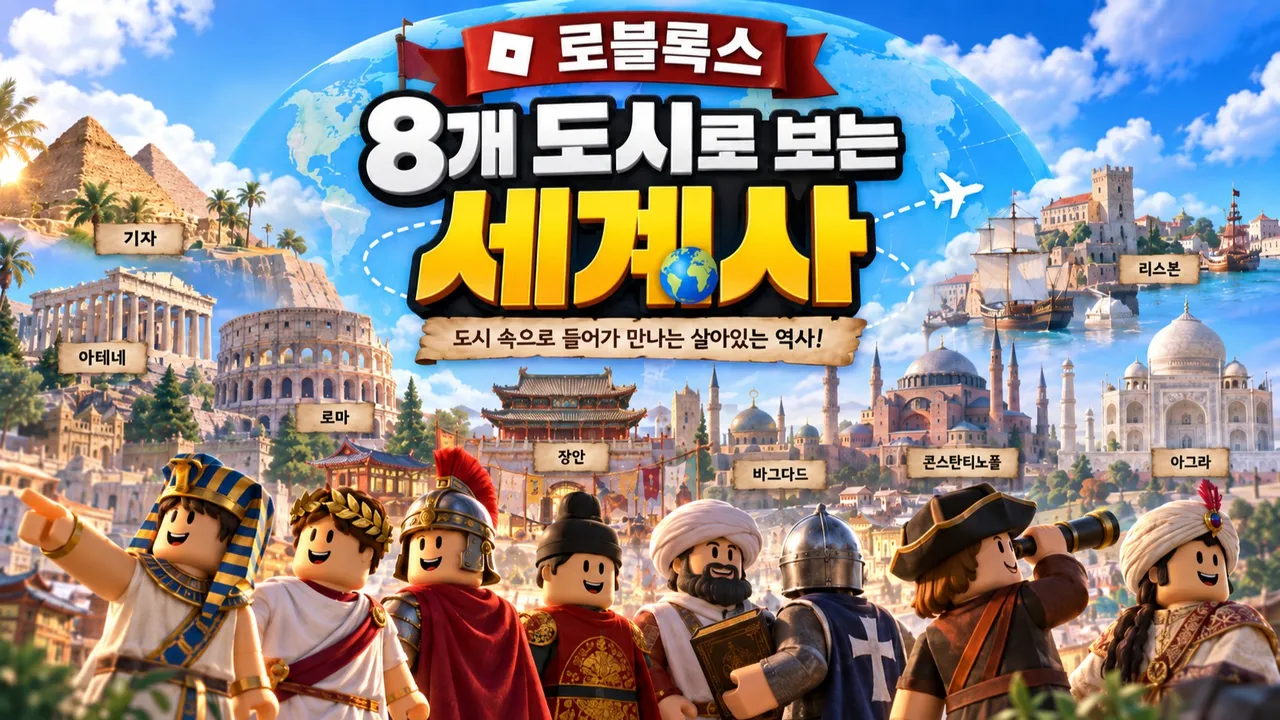 [겨울방학특강] 로블록스로 떠나는 세계사 도시 여행 - 8개 도시로 꿰는 세계사