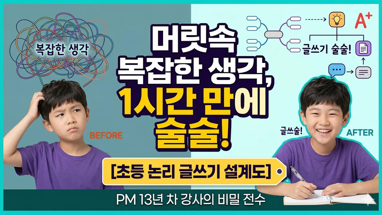 [초등 글쓰기 혁명] 글쓰기 숙제 30분만에 끝내는 논리 글쓰기 설계도