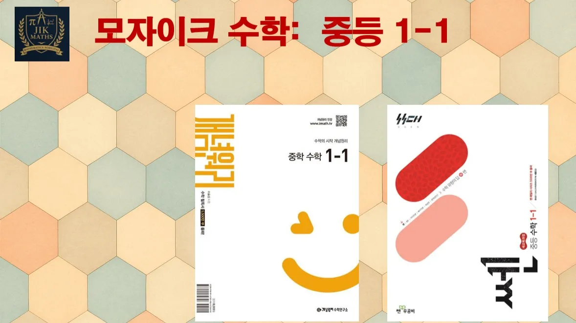 중등선행: [중등 1-1] 모자이크 수학 :  빈틈없는 수학! 기본 탄탄! 문제가 술술 ! : (표준단계)