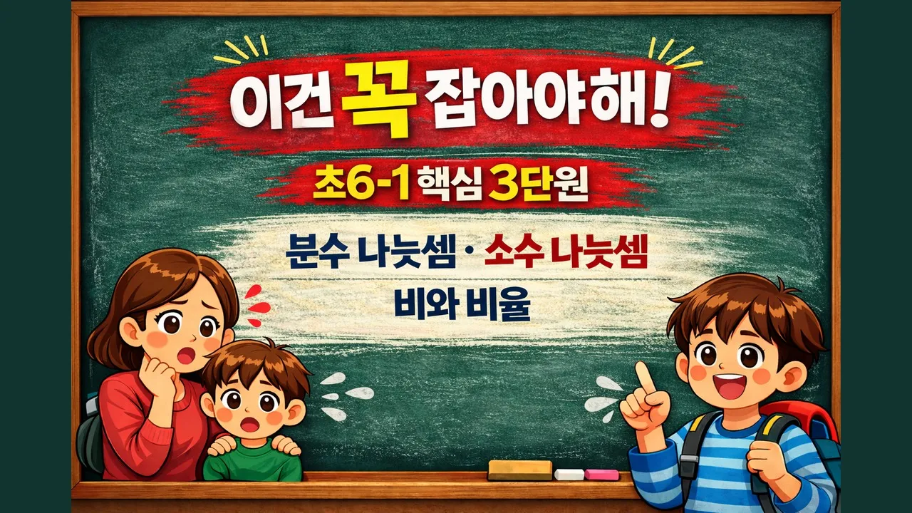 [놓친 개념 집중보강] 초등수학 6학년 1학기 핵심 3단원 - 분수 나눗셈, 소수 나눗셈, 비와 비율