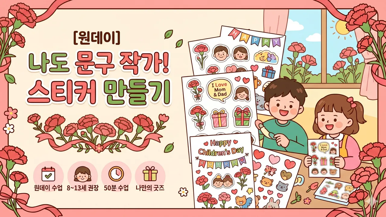 [원데이] 나도 문구 작가! 스티커 만들기