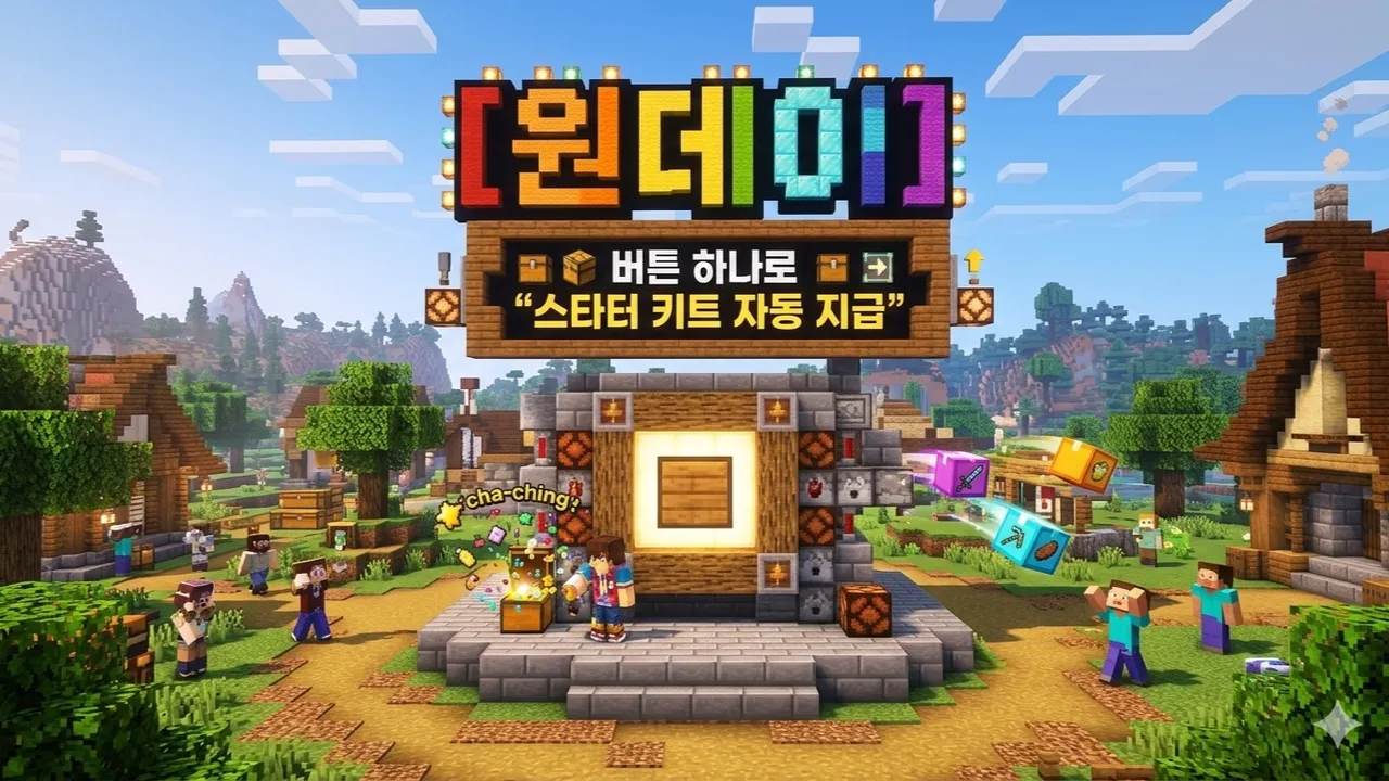 [원데이] 버튼 하나로 "스타터 키트 자동 지급"