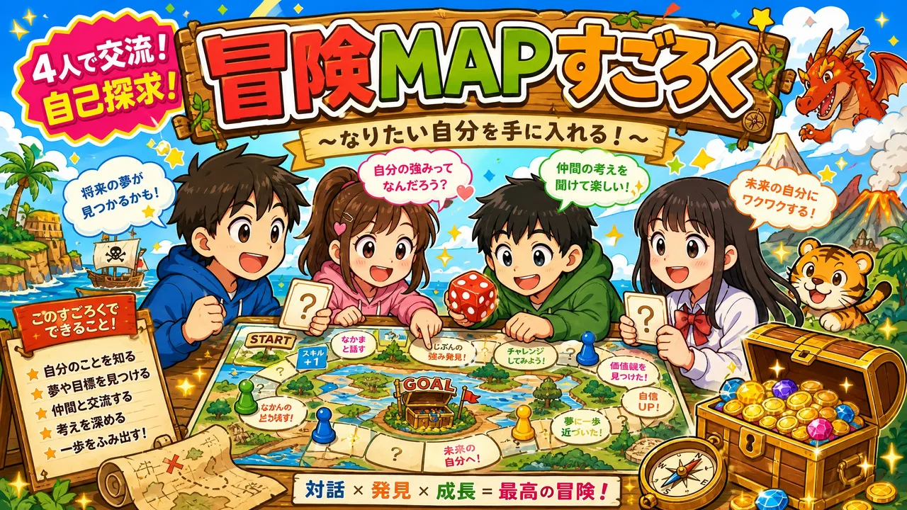 (小学4年から6年対象)冒険マップすごろく"なりたい自分を手に入れる"
