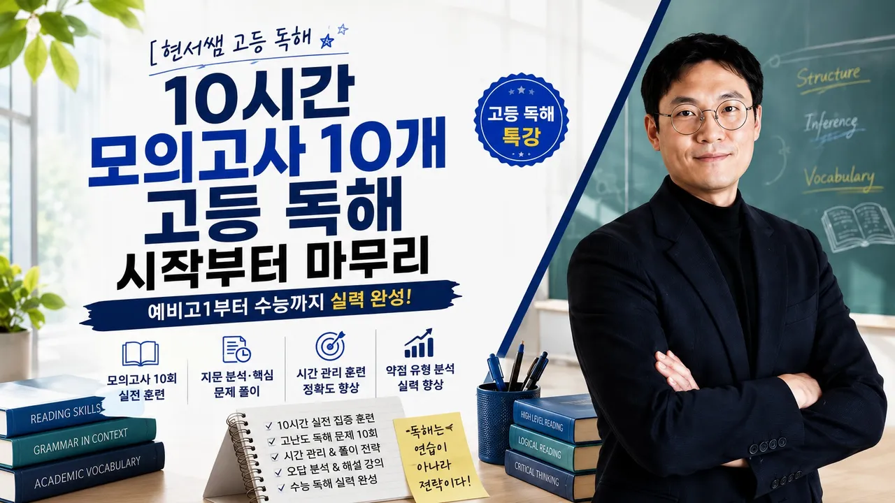 [현서] 10시간 고1부터 수능까지 고등독해 시작부터 마스터