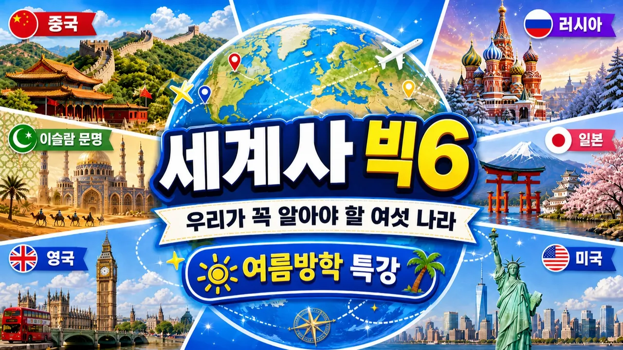 [여름방학특강] 뉴스 속 나라들이 보이기 시작하는 방학 세계사 빅6 특강