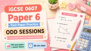 iGSCE International Math 0607 Paper6 기출문제 홀수회차