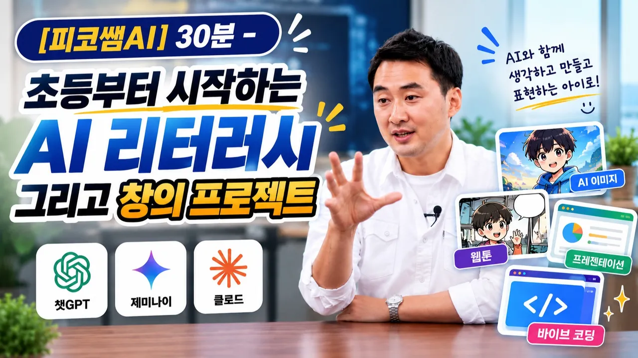 [피코쌤AI] 30분 - 초등부터 시작하는 AI 리터러시 그리고 창의 프로젝트