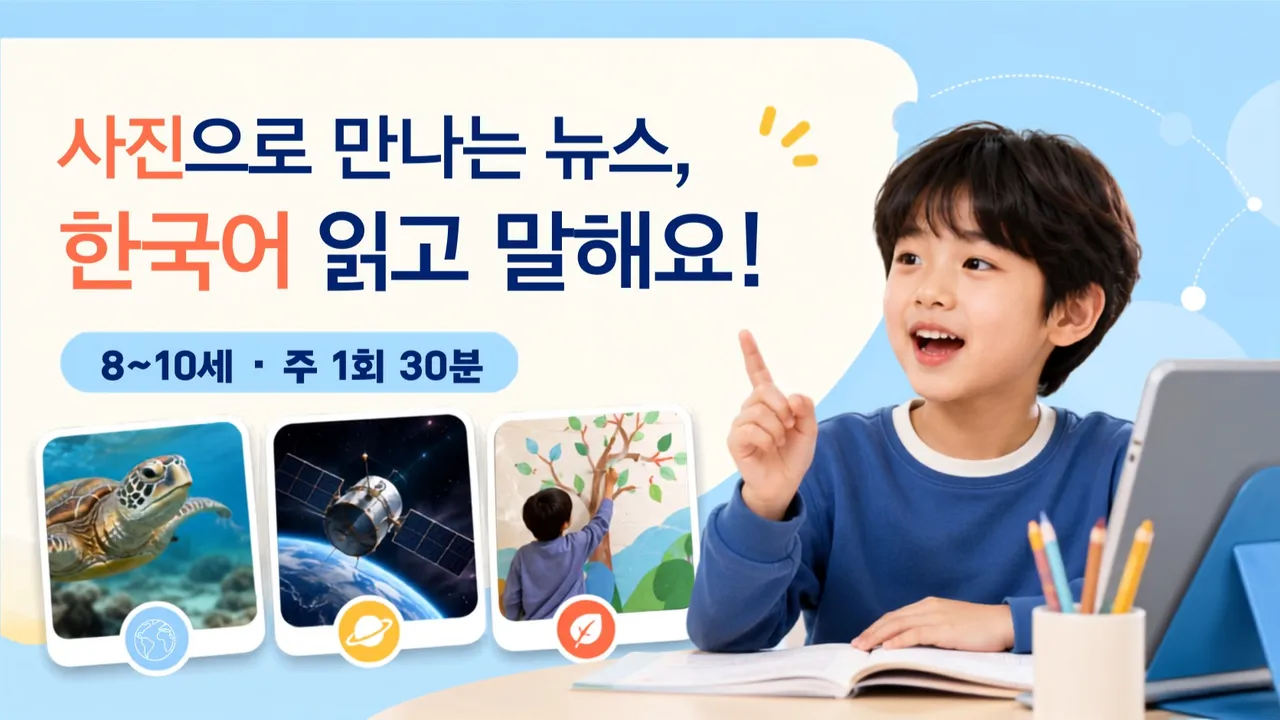 [8~10세] 한국어가 재미있어지는 사진 뉴스 읽기·말하기