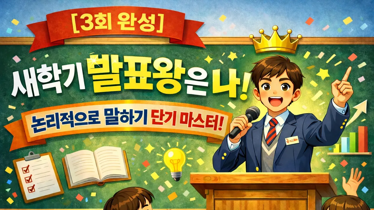 [3회 완성] 새학기 발표왕은 나! 논리적으로 말하기 단기 마스터!