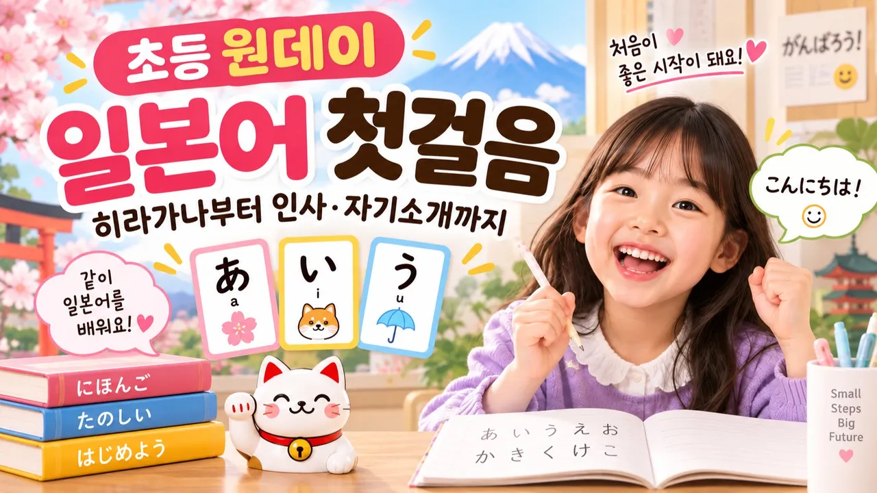 [초등] 일본어 첫걸음 40분｜히라가나부터 인사·자기소개까지
