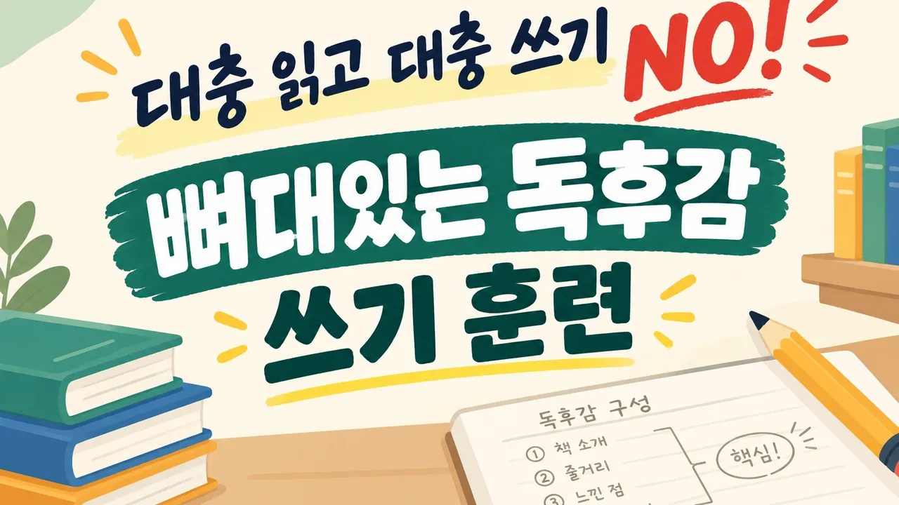 대충 읽고 대충 쓰기 NO! 뼈대 있는 독후감 쓰기 훈련