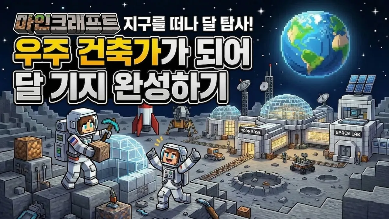 [New] 지구를 떠나 달 탐사! 우주 건축가가 되어 달 기지 완성하기! [마인크래프트X과학]